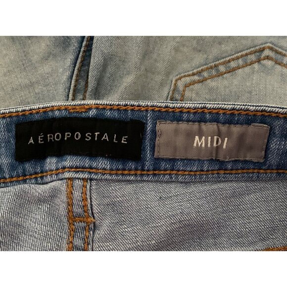 Lot of 2 Denim Shorts Blue 5 Pocket Arizona Jean Co, Aeropostale MIDI Grunge Wom - Picture 7 of 16